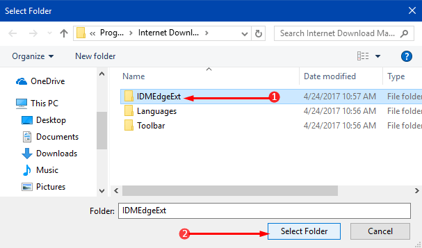 idmedgeext folder is missing